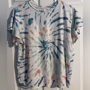 Jordache Blue and White Tie-Dye Tee